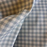 Winslow Check Large Fabric by the yard | Gray Blue