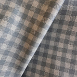 Winslow Check Large Fabric by the yard | Gray Blue