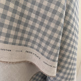 Winslow Check Large Fabric by the yard | Gray Blue