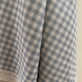 Winslow Check Large Fabric by the yard | Gray Blue