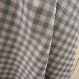 Winslow Check Large Fabric by the yard | Gray Blue