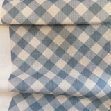 Cotton and Sky Gingham Fabric by the yard