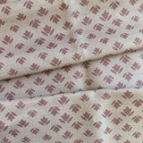 Tulip Large Fabric by the yard | Terracotta (Oatmeal base cloth)