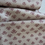 Tulip Large Fabric by the yard | Terracotta (Oatmeal base cloth)