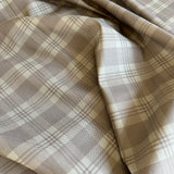 Plaid Fabric by the yard | Latte