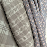 Plaid Mini Fabric by the yard | Latte