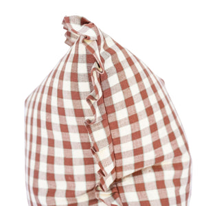 Chocolate Check with Ruffle