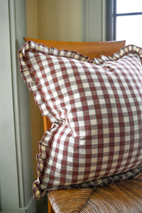Chocolate Check with Ruffle