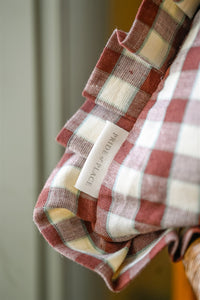Chocolate Check with Ruffle